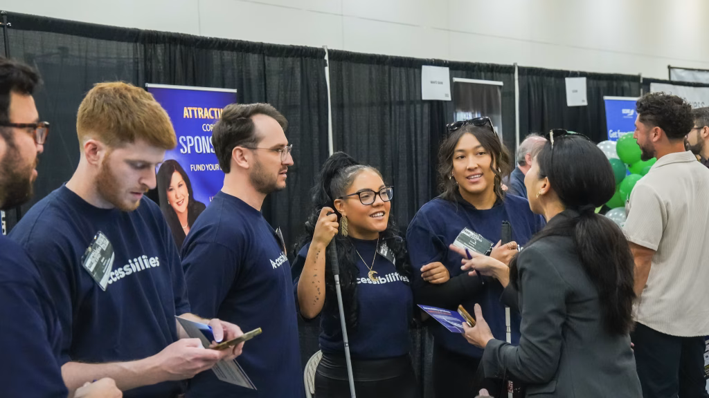 Adam with Accessibilities team members